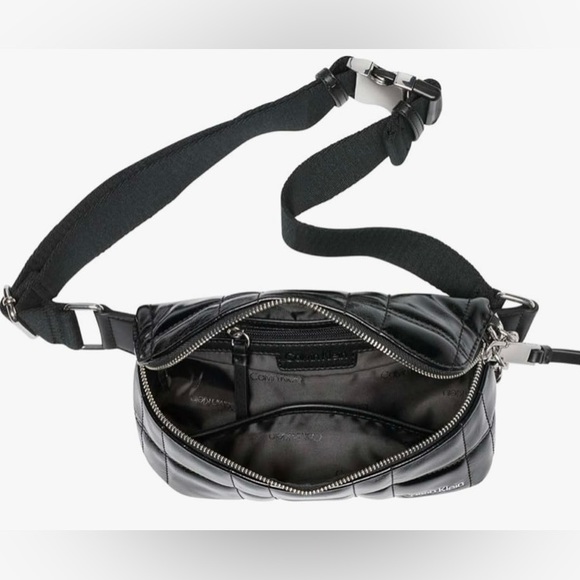 Calvin Klein Quilted Adjustable Belt Bag with Chain Detail - Picture 5 of 8